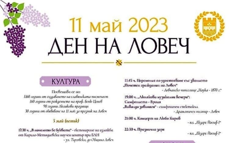 11 май Ден на Ловеч-Програма