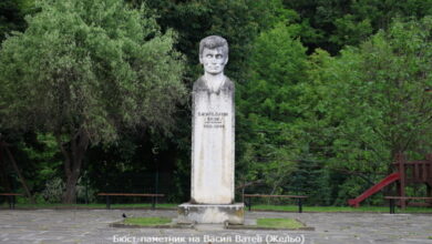 Бюст-паметник на Васил Ватев (Жельо) в село Калейца