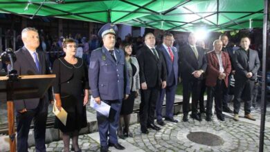 Тържествена заря-проверка на площад „Сава Младенов" в Тетевен