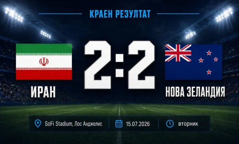 Иран - Нова Зеландия 2 :2