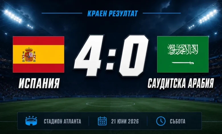 Испания - Саудитска Арабия 4:0 на Световното първенство