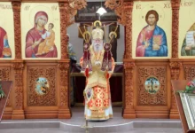 Митрополит Гавриил на литургията в църквата „Св. Пантелеймон“ в Рибарица