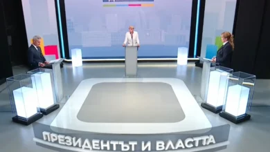 Кандидатите за президент Илияна Йотова и Андрей Гюров в дебат по БНТ преди балотажа на 1 ноември